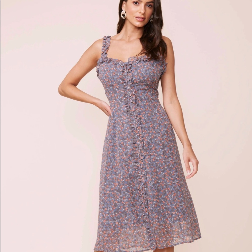 Astr the Label Blended Floral Midi Dress N…